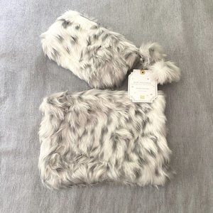 Pottery Barn Teen Fur Pouches - Set of 2